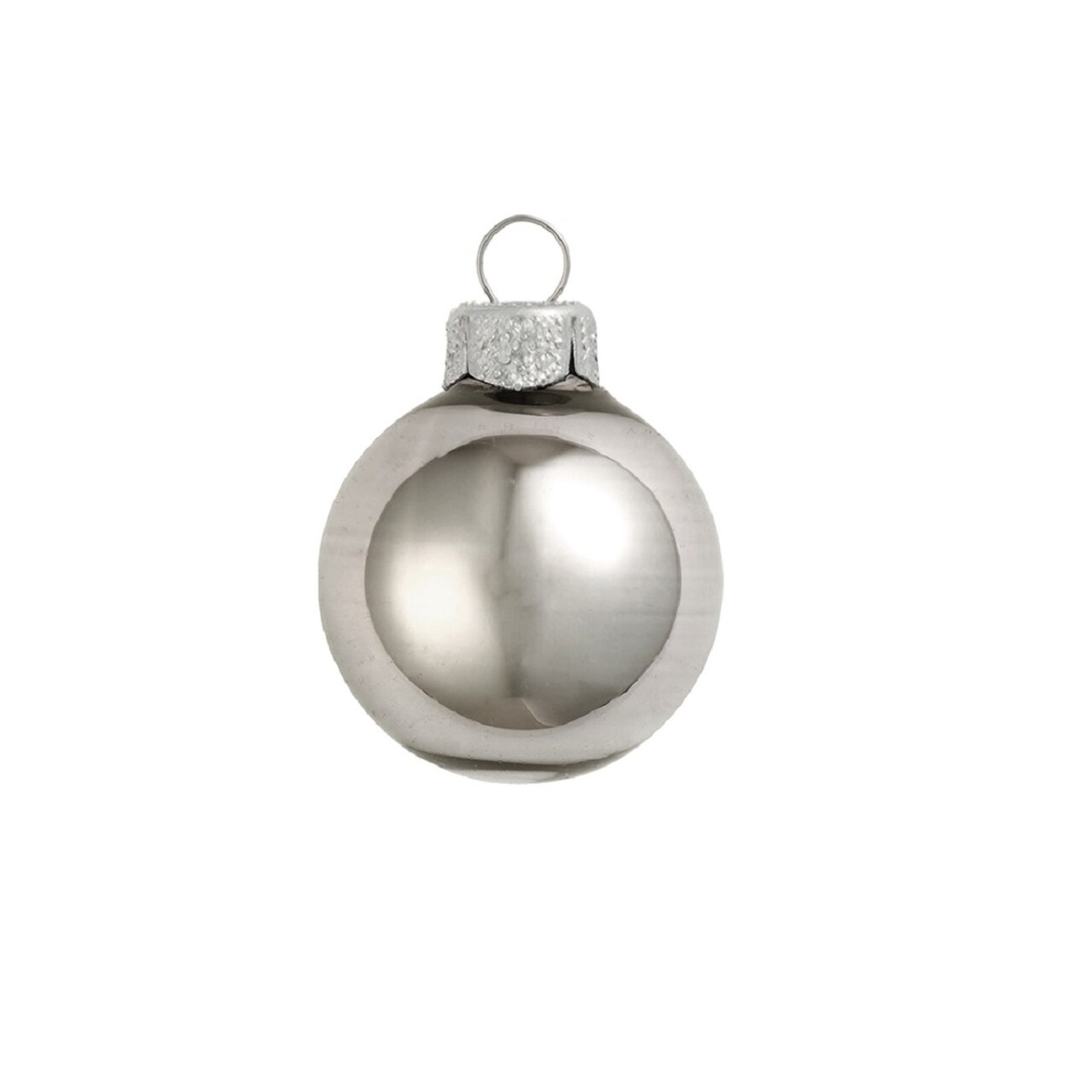 Whitehurst Petite Shiny Finish Glass Christmas Ball Ornaments - 1.25" (30mm) - Silver - 40ct